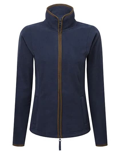 Women´s ´Artisan´ Fleece Jacket - Navy (ca. Pantone 533C)/Brown (ca. Pantone 4975C)