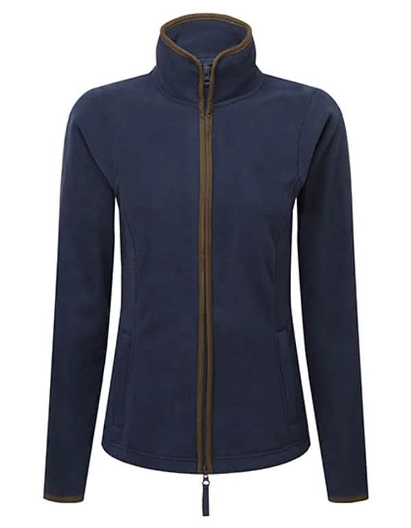 Women´s ´Artisan´ Fleece Jacket - Navy (ca. Pantone 533C)/Brown (ca. Pantone 4975C)
