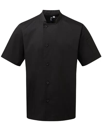 Essential Short Sleeve Chef´s Jacket - Black (ca. Pantone Black C)