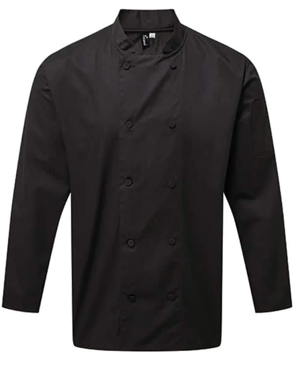 Chef´s Long Sleeve Coolchecker® Jacket - Black (ca. Pantone Black C)