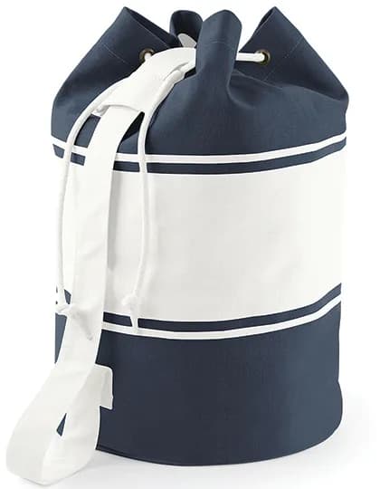 Canvas Duffle - Navy/Off White