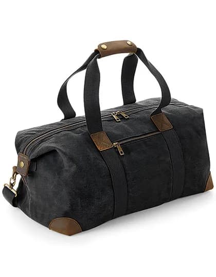 Heritage Waxed Canvas Holdall - Black