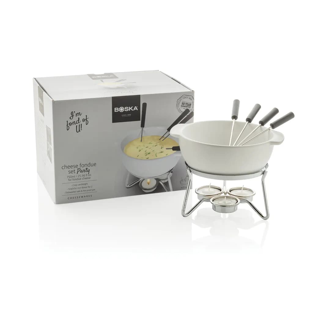 BOSKA Käse-Fondue Set Party - 750ml - weiß