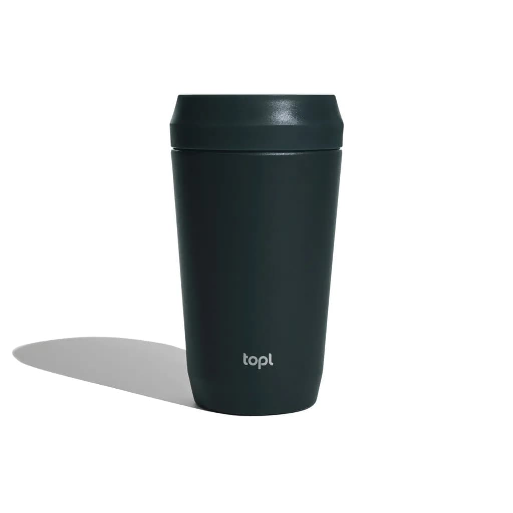 Topl-Trinkbecher aus rec. Stahl mit 360-Grad-Deckel 354ml - grau