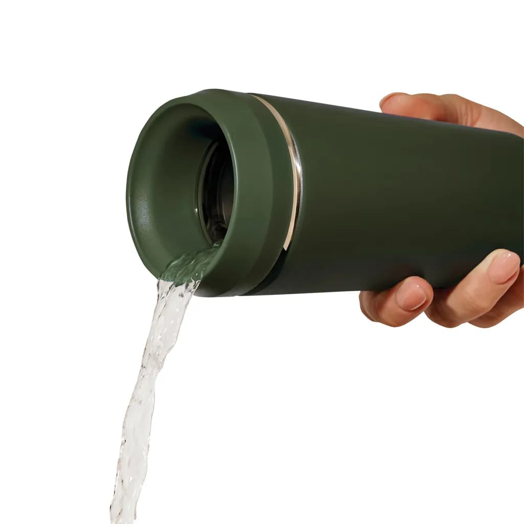 Topl-Trinkbecher aus rec. Stahl mit 360-Grad-Deckel 354ml - grün