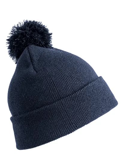 Junior Pom Pom Beanie - Navy