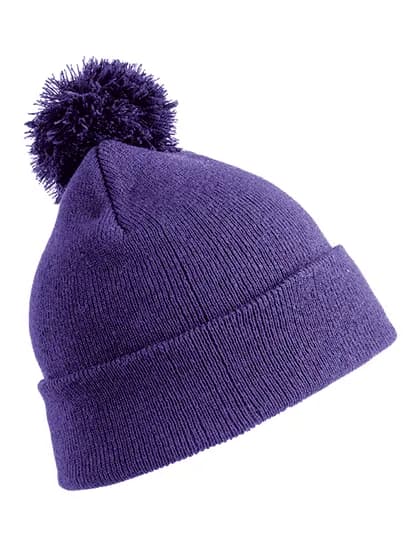 Pom Pom Beanie - Purple