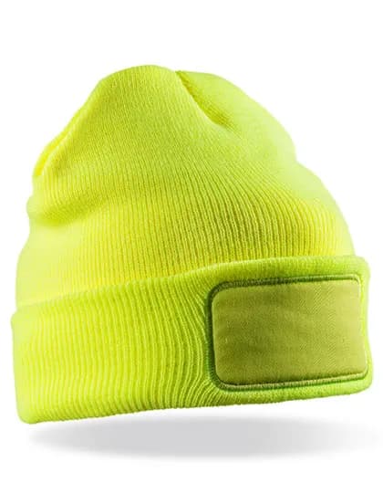 Double Knit Thinsulate™ Printers Beanie - Fluorescent Yellow