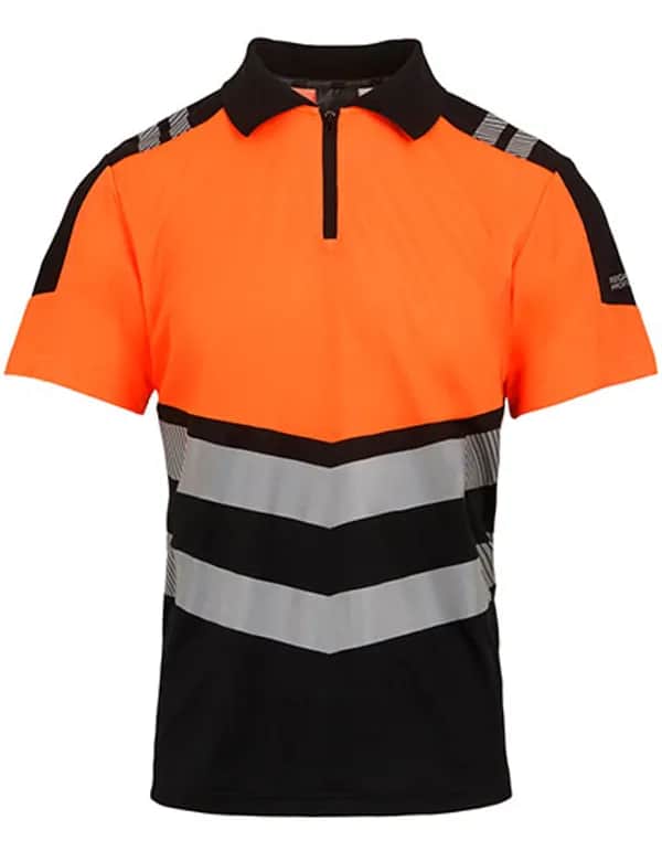 Hi-Vis X-Pro Polo (Class 1) - Black/Orange