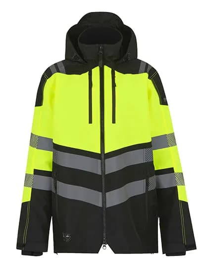 Hi-Vis X-Pro Waterproof Shell Jacket (Class 2) - Black/Yellow