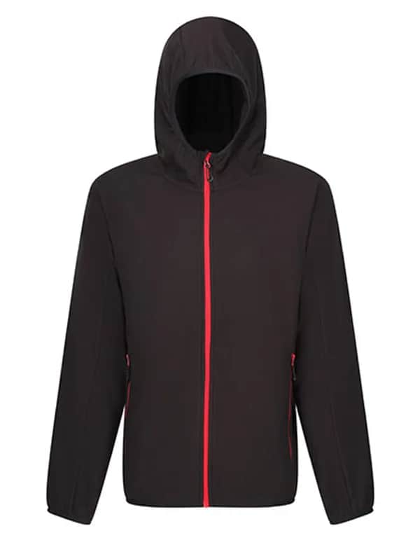 Navigate Hooded Full Zip Fleece - Black/Classic Red