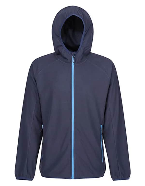 Navigate Hooded Full Zip Fleece - Navy/French Blue