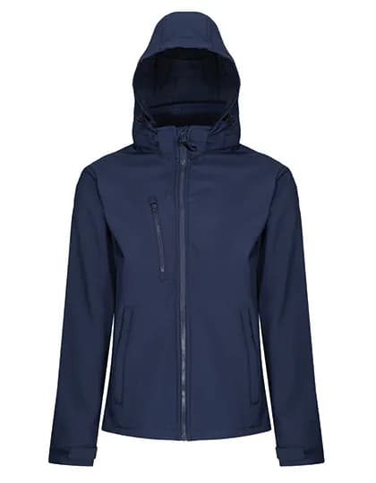 Venturer 3-Layer Printable Hooded Softshell Jacket - Navy/Navy