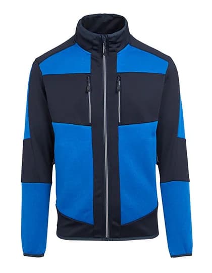 E-volve Unisex Knit Effect Stretch Midlayer Jacket - Strong Blue/Navy