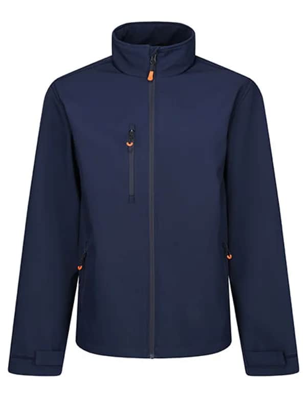 Thermogen Powercell 5000 Heated Softshell Jacket - Navy/Magma Orange