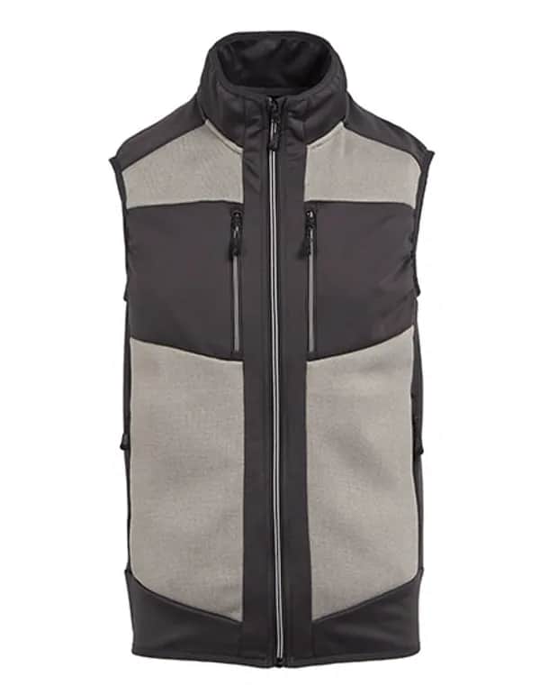 E-volve Unisex Knit Effect Stretch Bodywarmer - Mineral Grey/Ash (Heather)