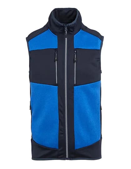 E-volve Unisex Knit Effect Stretch Bodywarmer - Strong Blue/Navy