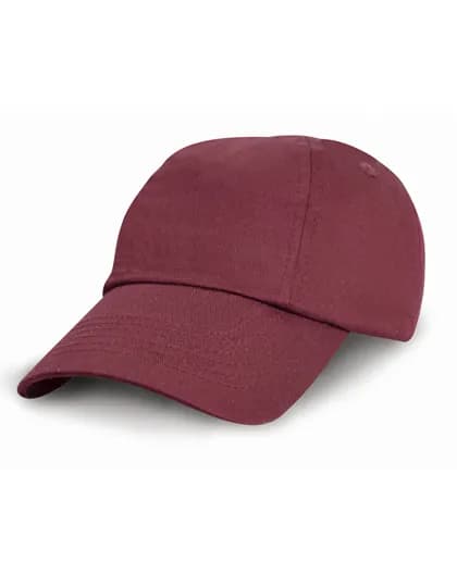 Junior Low Profile Cotton Cap - Burgundy