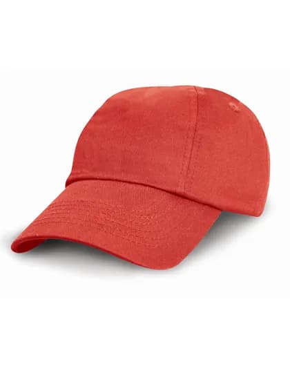 Junior Low Profile Cotton Cap - Red