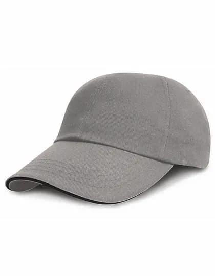 Heavy Brushed Cotton Cap - Grey/Black