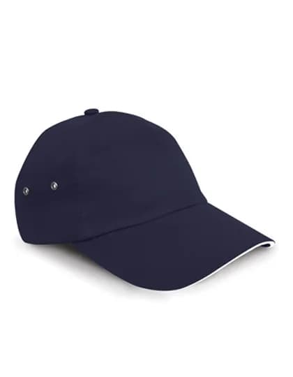 Printers Plush Cotton 5 Panel Cap - Navy/White