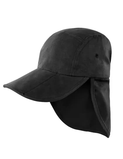 Fold Up Legionnaires Cap - Black