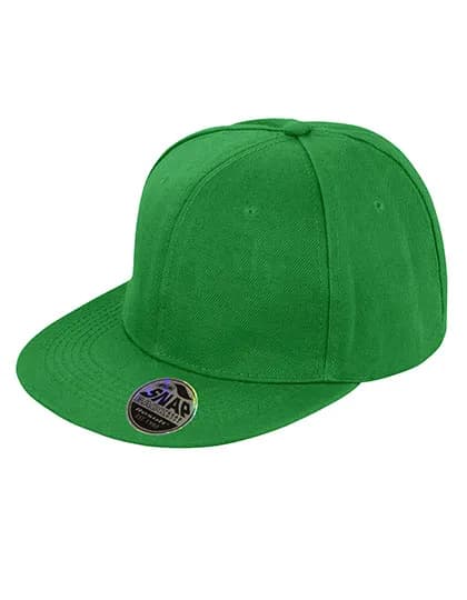 Bronx Original Flat Peak Snapback Cap - Emerald Green