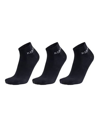Low Cut Socks (3 Pair Banderole) - Black/Castlerock