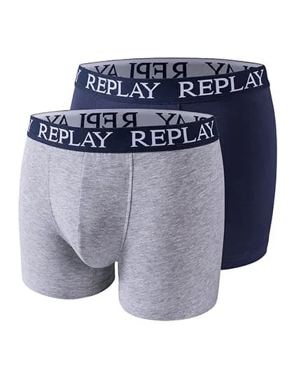 Men´s Boxer Short (2 Pair Box) - Grey Melange/Indigo