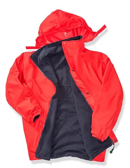 Stormdri 4000 Recycled Coat - Red/Navy