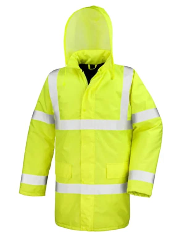 High Vis Motorway Coat - Fluorescent Yellow