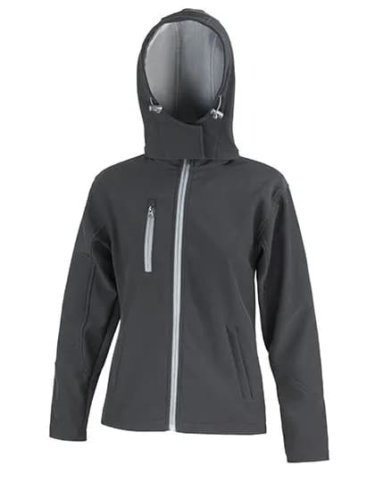 Women´s TX Performance Hooded Soft Shell Jacket - Black/Grey