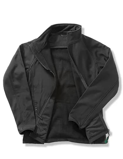 Mens Printable Softshell Jacket with Recycled Fleece Inner - Black/Black