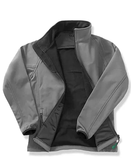 Women´s Printable Softshell Jacket with Recycled Fleece Inner - Charcoal/Black