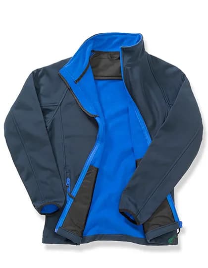 Women´s Printable Softshell Jacket with Recycled Fleece Inner - Navy/Royal
