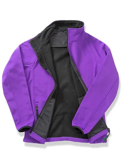 Mens Printable Softshell Jacket with Recycled Fleece Inner - Purple/Black