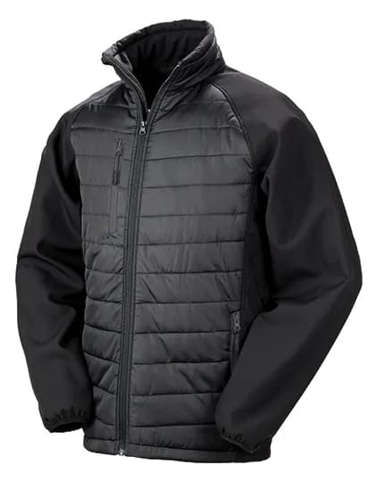Recycled Compass Padded Softshell - Black/Black