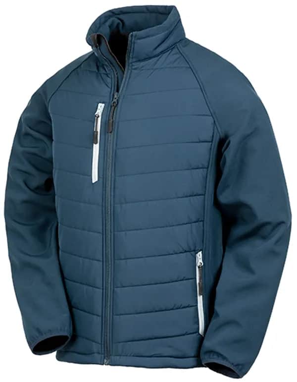 Recycled Compass Padded Softshell - Navy/Grey