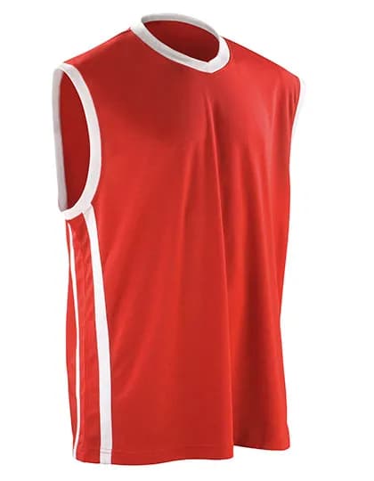 Men´s Basketball Quick Dry Top - Red/White