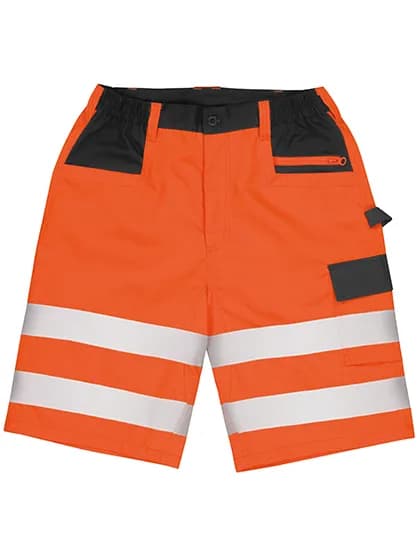 Safety Cargo Shorts - Fluorescent Orange