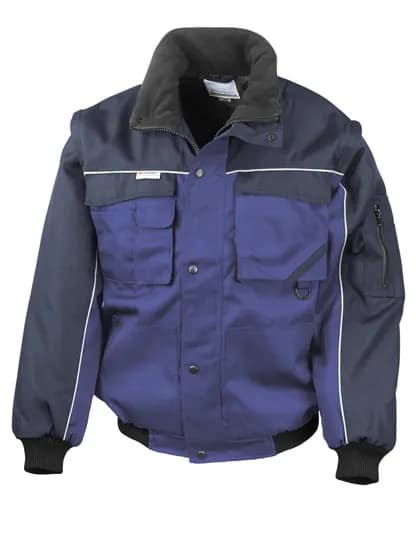Zip Sleeve Heavy Duty Jacket - Royal/Navy