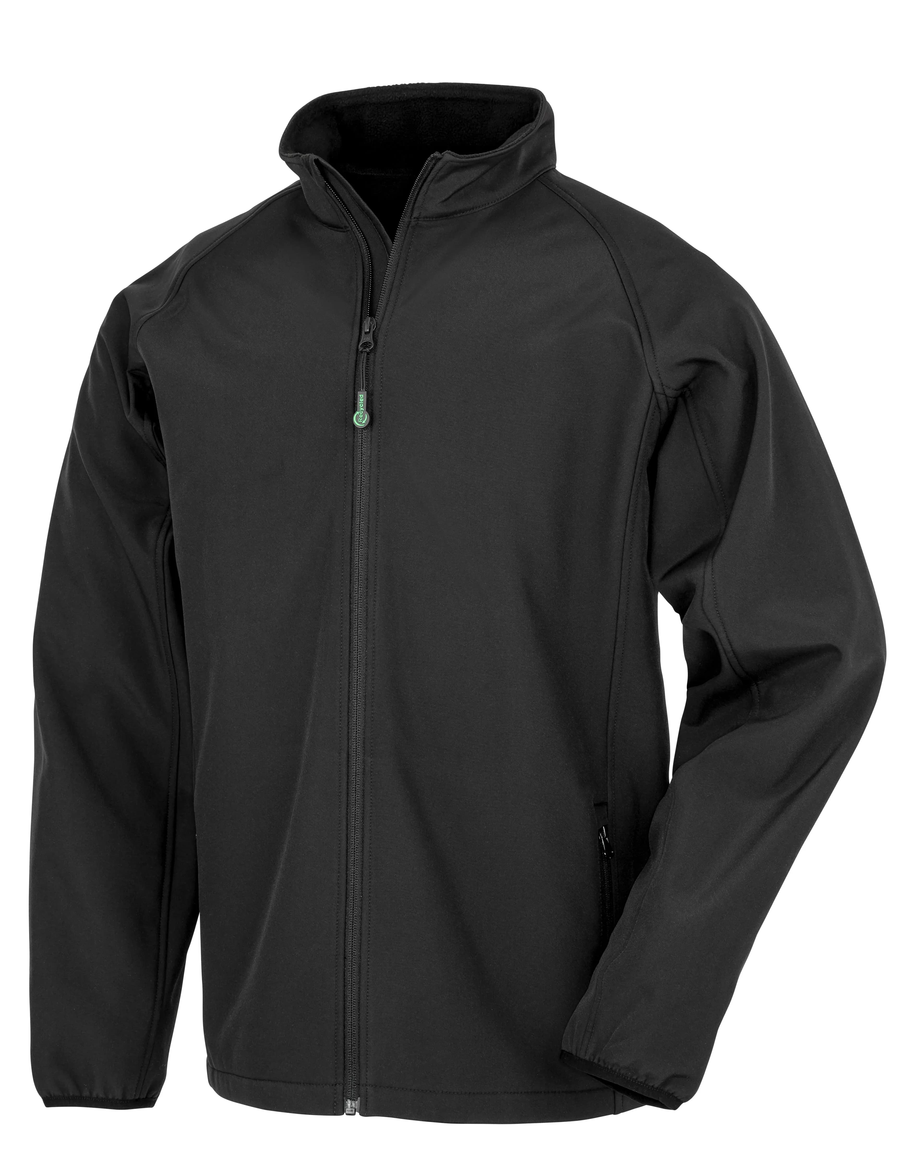 Recycled 2-Layer Printable Youth Softshell Jacket - Black