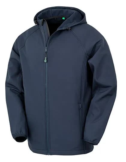 Men´s Recycled 3-Layer Printable Hooded Softshell Jacket - Navy