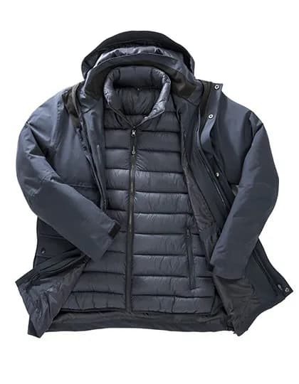 Recycled 3-In-1 Padded Ripstop Jacket - Navy