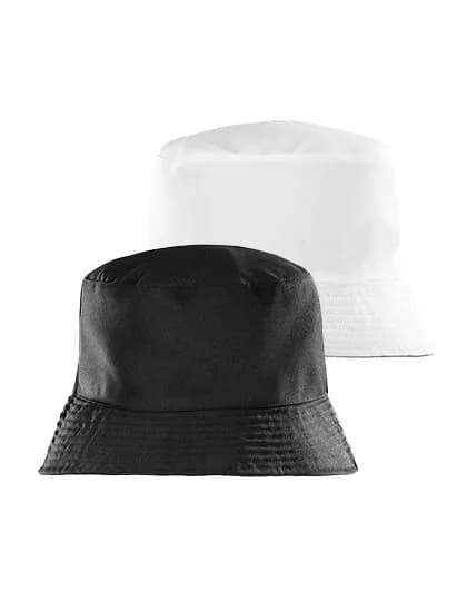 Recycled Reversible Bucket Hat - Black/White