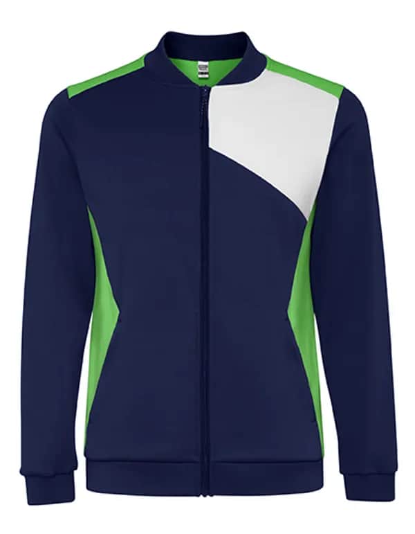 Kids´ Leros Tracksuit Jacket - Fern Green 226/White 01/Navy Blue 55