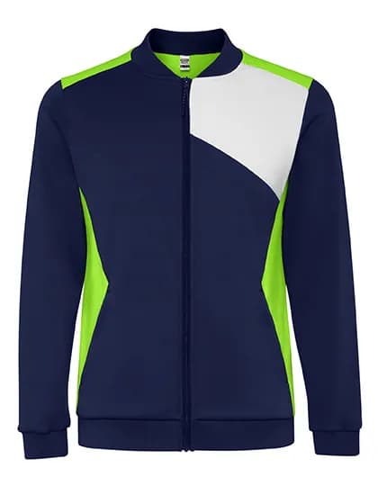 Kids´ Leros Tracksuit Jacket - Lime Green 225/White 01/Navy Blue 55