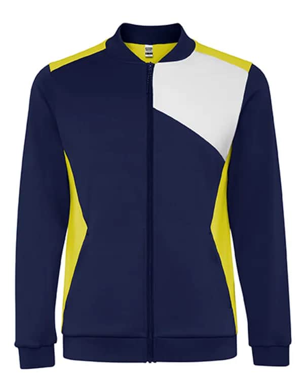 Kids´ Leros Tracksuit Jacket - Yellow 03/White 01/Navy Blue 55