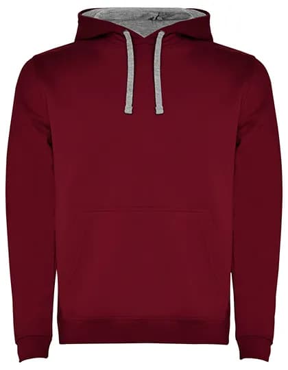 Men´s Urban Hooded Sweatshirt - Garnet Red 57/Heather Grey 58