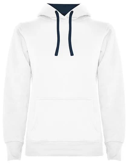 Women´s Urban Hooded Sweatshirt - White 01/Navy Blue 55